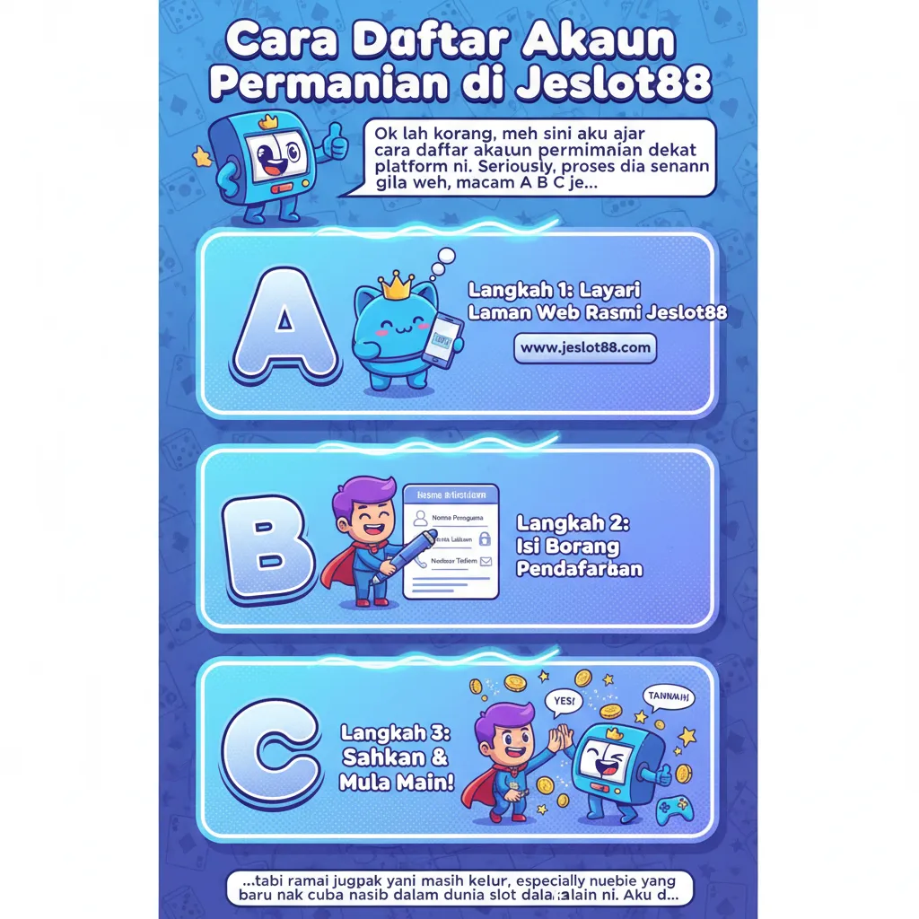 Cara Daftar Akaun Permainan di Jeslot88