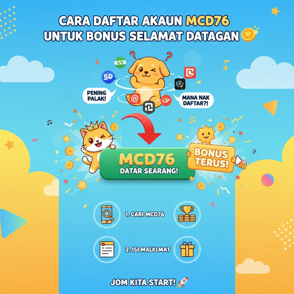 Cara Daftar Akaun MCD76 Untuk Bonus Selamat Datang