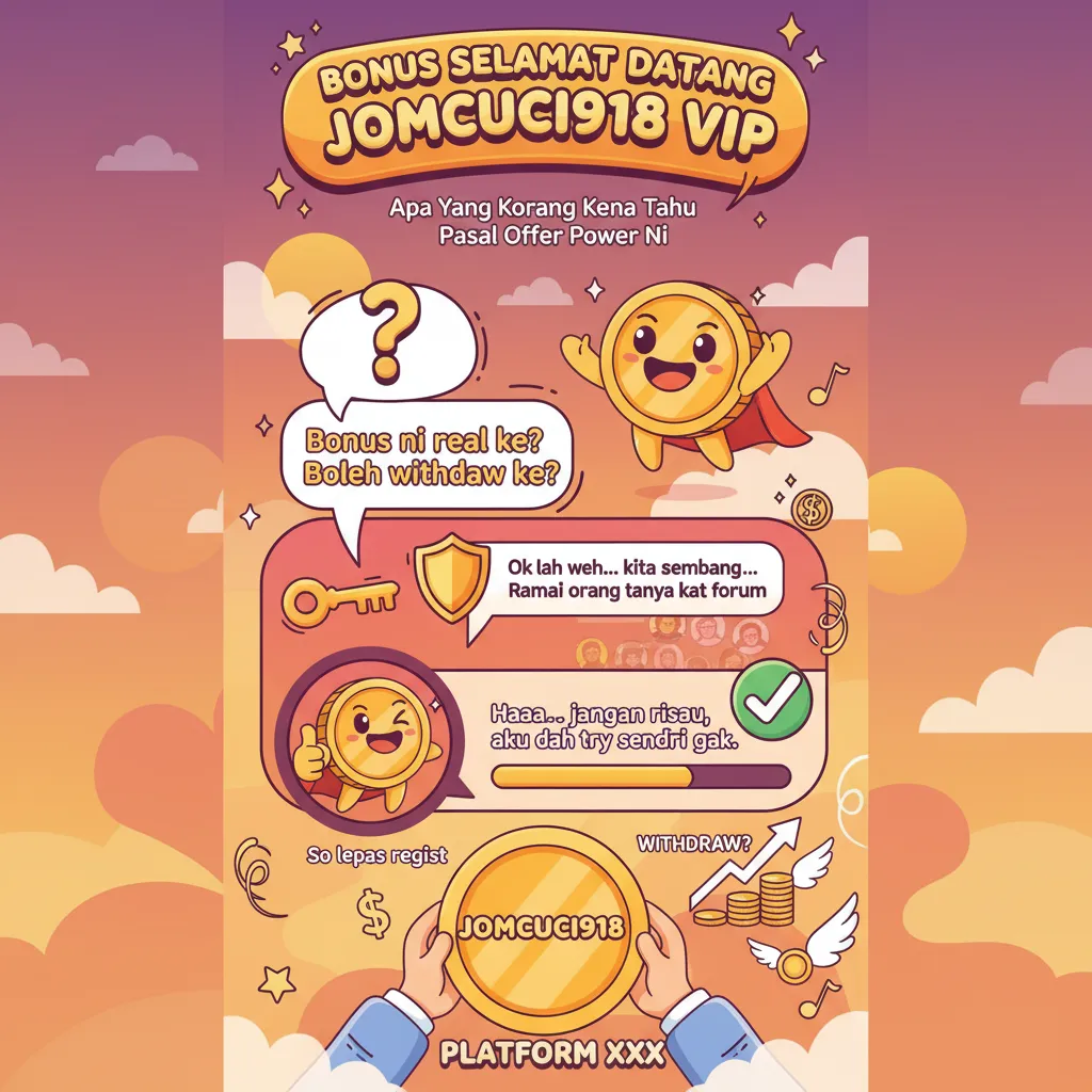 Bonus Selamat Datang Jomcuci918 VIP